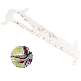 ShiSheng Jauge de Chaîne de Vélo 1 Pcs Testeur d'usure de Chaîne de Vélo en Acier Inoxydable Indicateur de Chaîne de Vélo Règle