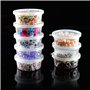 24 pièces boîtes de rangement pour slime en plastique transparent anti-fuite en mousse de boule de stockage de tasses de stockag