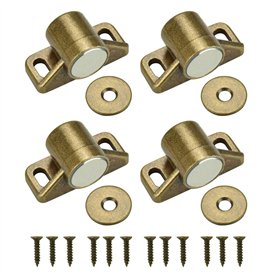 TANCUDER 4PCS Aimant pour Porte Placard Loquet de Porte Magnétique Fermeture de Porte Aimantée avec 4 Rondelles et 12 Vis Fermet