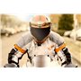 Jet Blouson Veste Moto Homme Imperméable Avec Armure Textile Gris Argenté