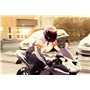 Jet Blouson Veste Moto Homme Imperméable Avec Armure Textile Gris Argenté