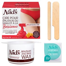 Nad’s Cire Pour Du Maillot À La Brésilienne - Kit D'Épilation À La Maison Avec Cire Dure