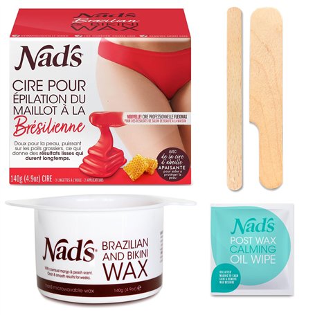 Nad’s Cire Pour Du Maillot À La Brésilienne - Kit D'Épilation À La Maison Avec Cire Dure