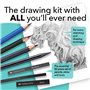 Castle Art Supplies Set de 40 Pièces pour Dessin et Croquis avec Tutoriel | Pour Artistes, Professionnels ou Débutants | Crayons