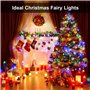 2 x 12M 120 LED Girlande de Lumière Étanche Extérieur Intérieur Guirlandes Lumineuses à Piles AA pour Fête