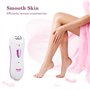 SHIKING Epilateur, Epilateur Electrique Femme avec Lumière LED, Epilateur Visage Femme Rechargeable approprié pour Aisselles, Ja