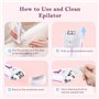 SHIKING Epilateur, Epilateur Electrique Femme avec Lumière LED, Epilateur Visage Femme Rechargeable approprié pour Aisselles, Ja