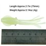 Leurres Qualyqualy lumineux et souples - 7,5 cm - 4 g - Leurres de pêche en plastique - Appâts d'eau de mer en forme de poulpe -