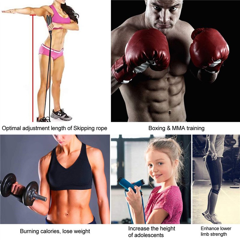 Image secondaire de Corde à Sauter Sport, Corde à Sauter sans fil avec Compteur Calories et Minuterie, Jump Rope Réglable, LCD écran montrant, Poign