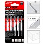 15 x TopsTools T101AO lames de scie sauteuse pour coupes droites et incurvées compatibles avec Bosch Dewalt Makita Milwaukee et 