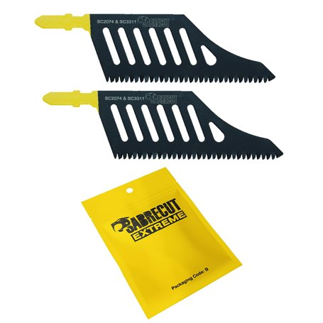 2 x SabreCut JSSC2074_2 T Shank HCS Wood Flush Cutting DT2074 Lames de scie sauteuse compatibles avec Dewalt