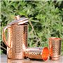 Healthgoodseu Pichet En Cuivre Et Lot De 2 Gobelets Pour Les Bienfaits De La Santé Ayurveda | Carafe D'Eau En Cuivre Martelé Pur