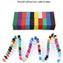 YIQI Ensemble de Blocs de Dominos en Bois coloré 120pcs, Jeu de Jeu éducatif pour Enfants