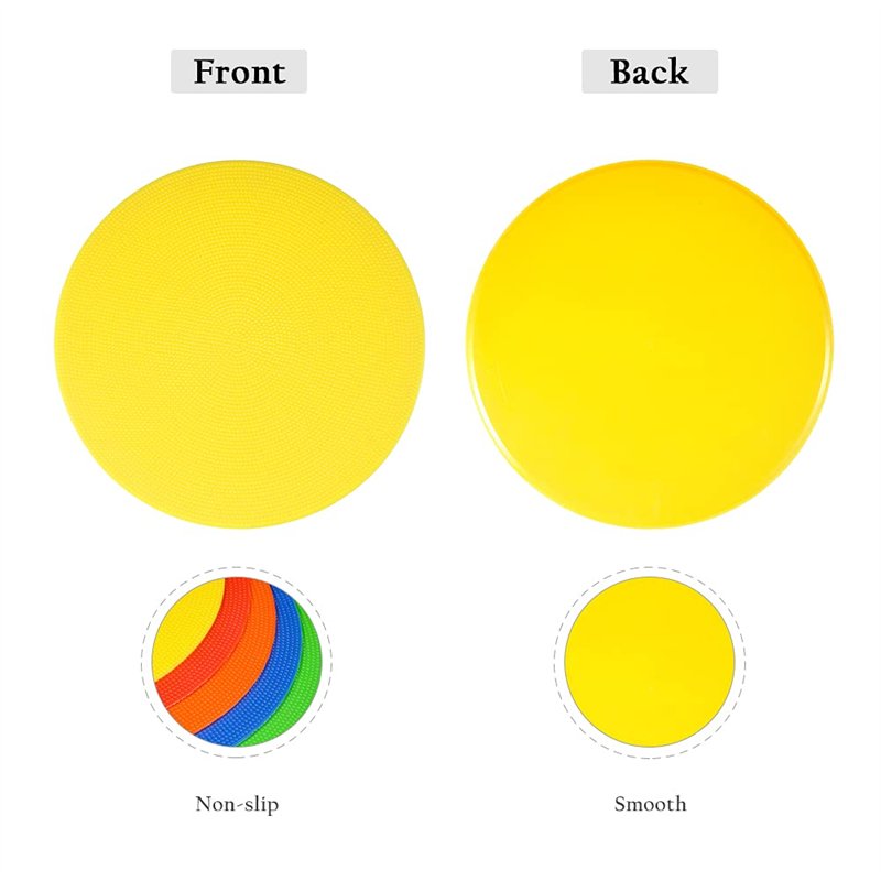 Image secondaire de VGEBY Lot de 10 Marqueurs de Disque Plat, Rond en Silicone Speed Agility d'entraînement Spot Cônes Field marqueur pour Football,
