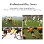 VGEBY Lot de 10 Marqueurs de Disque Plat, Rond en Silicone Speed Agility d'entraînement Spot Cônes Field marqueur pour Football,