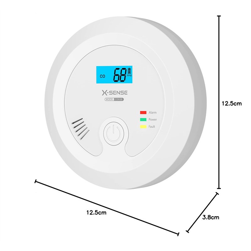 Image secondaire de X-Sense Détecteur de Monoxyde de Carbone avec Batterie Échangeable et l'Écran LCD, Concentration de Monoxyde de Carbone avec Bou