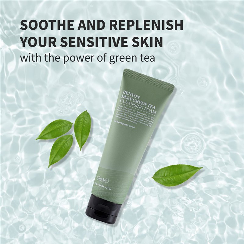 Image secondaire de BENTON Nettoyant pour le Visage au Thé Vert 120g (4.23 oz.) - Nettoyant pour le Visage Doux et Hydratant pour Différents Types d