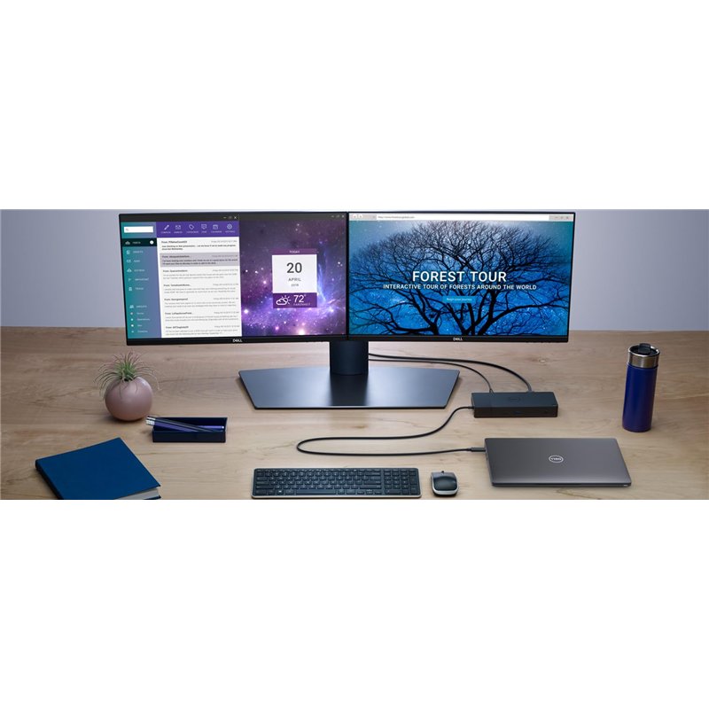 Image secondaire de Station d’Accueil DELL WD19S 130W Dock - Docking Station USB-C/Technologie PowerShare/HDMI 2.0b / DisplayPort 1.4 (x2)/ DisplayP