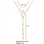 Yheakne Boho Cercle Perle Lariat Collier Or Long Lariat Chaîne Collier Minuscule Perle Collier Ras Du Cou Goutte Perle Chaîne Y 