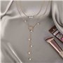 Yheakne Boho Cercle Perle Lariat Collier Or Long Lariat Chaîne Collier Minuscule Perle Collier Ras Du Cou Goutte Perle Chaîne Y 