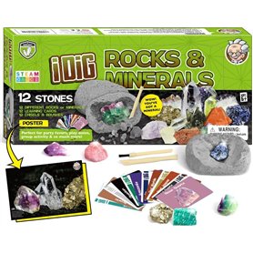 Dr. Daz Sicence Cristaux Jeux Enfant Kit Découverte Scientifique 12 Pierres Precieuses Et Minéraux