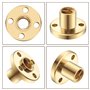 Aipaide 8 Pièces T8 Écrou Vis Trapézoïdal en Laiton Résistant à la Corrosion pour 8mm Fil Tige Filetée RepRap i3 3D Imprimante Z