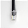 Duttek Cordon Telephone, Cable Telephone Fixe Noir, Câble pour combiné de téléphone, Câble spiralé RJ9 de 1 à 3 m de Long déroul