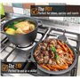 Pinnacle Cookware - Cocotte Double en Fonte Pré-Assaisonnée de 4,7 litres/5 pintes | Couvercle de Poêle à Double Fonction | Ense