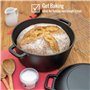 Pinnacle Cookware - Cocotte Double en Fonte Pré-Assaisonnée de 4,7 litres/5 pintes | Couvercle de Poêle à Double Fonction | Ense
