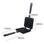 OFKPO Gaufrier Manuel, Moule à Gaufres en Aluminium pour Cuisinière avec Revêtement Intérieur Antiadhésif et Poignée