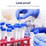 Lot de 50 tubes à centrifugeuse coniques de 15 ml en plastique stérile avec bouchons à vis, récipient en polypropylène de labora
