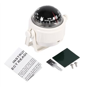 Boussole Multifonction Réglable Compas de Navigation Voyage Support Tableau de Bord pour Voiture Mer Marin Bateaux (Couleur : Bl
