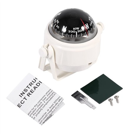 Boussole Multifonction Réglable Compas de Navigation Voyage Support Tableau de Bord pour Voiture Mer Marin Bateaux (Couleur : Bl