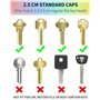 Uniclife 24 PCS 2.5 cm Couvre Clef de Capuchon Clé Identificateurs de Clés à Visage Souriant Marqueurs pour Clés Standard Plates