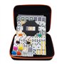 Kalolary Double 12 Jeu Dominos du Train Mexicain, 91 Jeux Dominos dans Une Boîte en Tissu avec 9 Trains Livret d'Instructions Bl