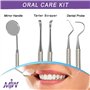 3 pcs Detartreur Dentaire Kit Dents en acier Inoxydable kit de Nettoyage Calcul Calculateur de Plaque Hygiène Scanner Crochet Ch