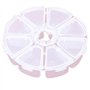 Boîte de rangement ronde à 8 compartiments pour perles