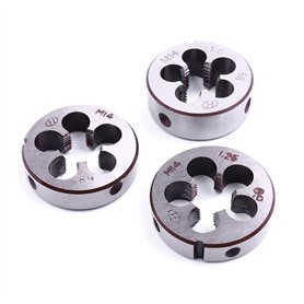 ATOPLEE Lot de 3 matrices de filetage métriques HSS à droite [M14 x 1