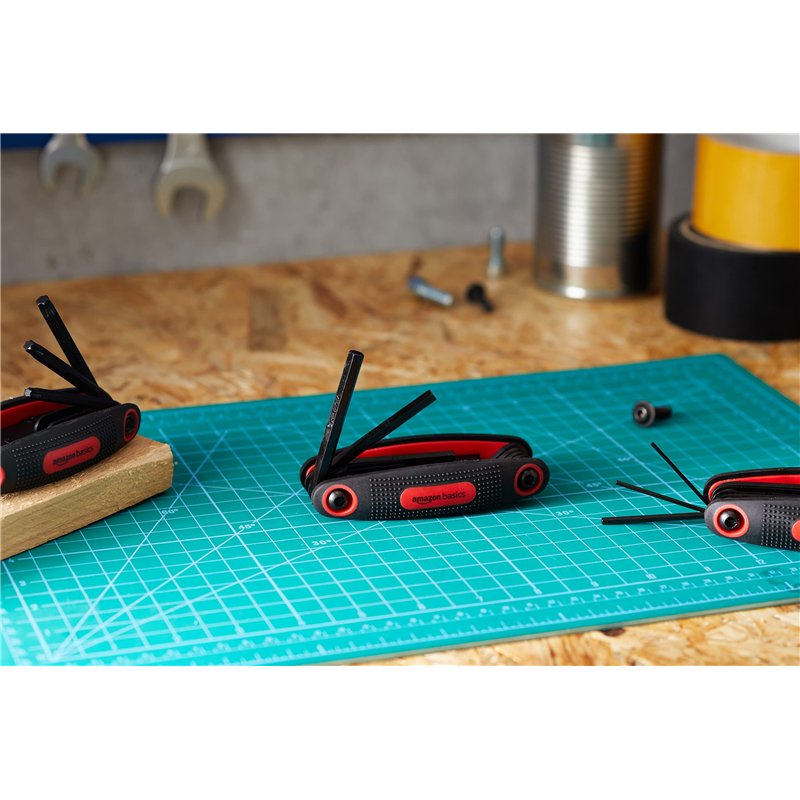 Image secondaire de Amazon Basics Lot de 3 montures de clés Allen Mesures métriques/SAE/TORX