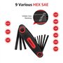 Amazon Basics Lot de 3 montures de clés Allen Mesures métriques/SAE/TORX