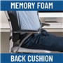 Everlasting Comfort Coussin Lombaire – Coussin Dos pour Voiture, Bureau & Maison – Soutien pour Chaise de Bureau et Siège Auto –