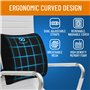 Everlasting Comfort Coussin Lombaire – Coussin Dos pour Voiture, Bureau & Maison – Soutien pour Chaise de Bureau et Siège Auto –