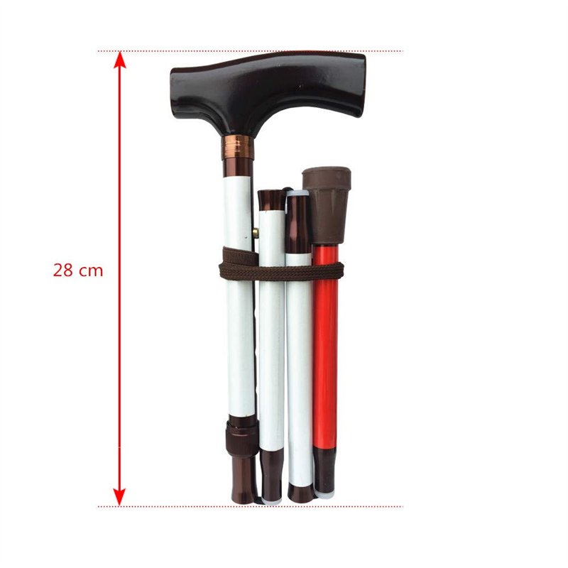 Image secondaire de Aluminium Canne Blanche Pliante pour Malvoyant- Canne de Marche – Pliable -se Plie en 4 Parties, 80cm-90cm