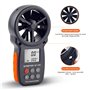 BTMETER Anémomètre numérique portatif BT-100, jauge de vitesse du vent, mesure avec précision la vitesse du vent et la températu