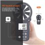 BTMETER Anémomètre numérique portatif BT-100, jauge de vitesse du vent, mesure avec précision la vitesse du vent et la températu