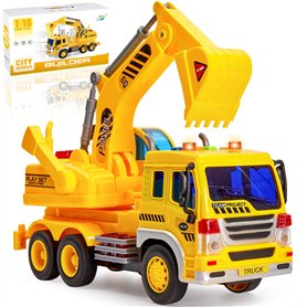 HERSITY Camion Chantier Enfant avec Son et Lumière Tracteur Jouet de Plage