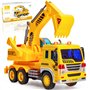 HERSITY Camion Chantier Enfant avec Son et Lumière Tracteur Jouet de Plage