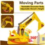 HERSITY Camion Chantier Enfant avec Son et Lumière Tracteur Jouet de Plage, Camion de Construction Cadeau pour Enfant Garçon Fil