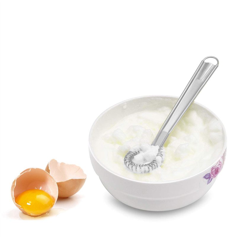 Image secondaire de WEERSTONE Fouet Cuisine à Spirale Cuillère Magique en INOX mèche Batteur à Main levée mousseur Foamer moussant crémeux Acier Ino