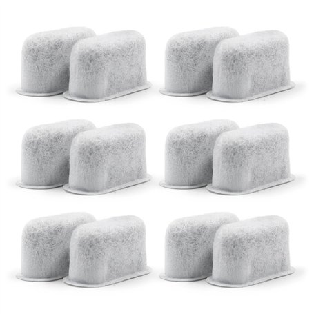 Lot de 12 filtres à eau à charbon de rechange compatibles pour cafetières – Compatible avec toutes les machines à café